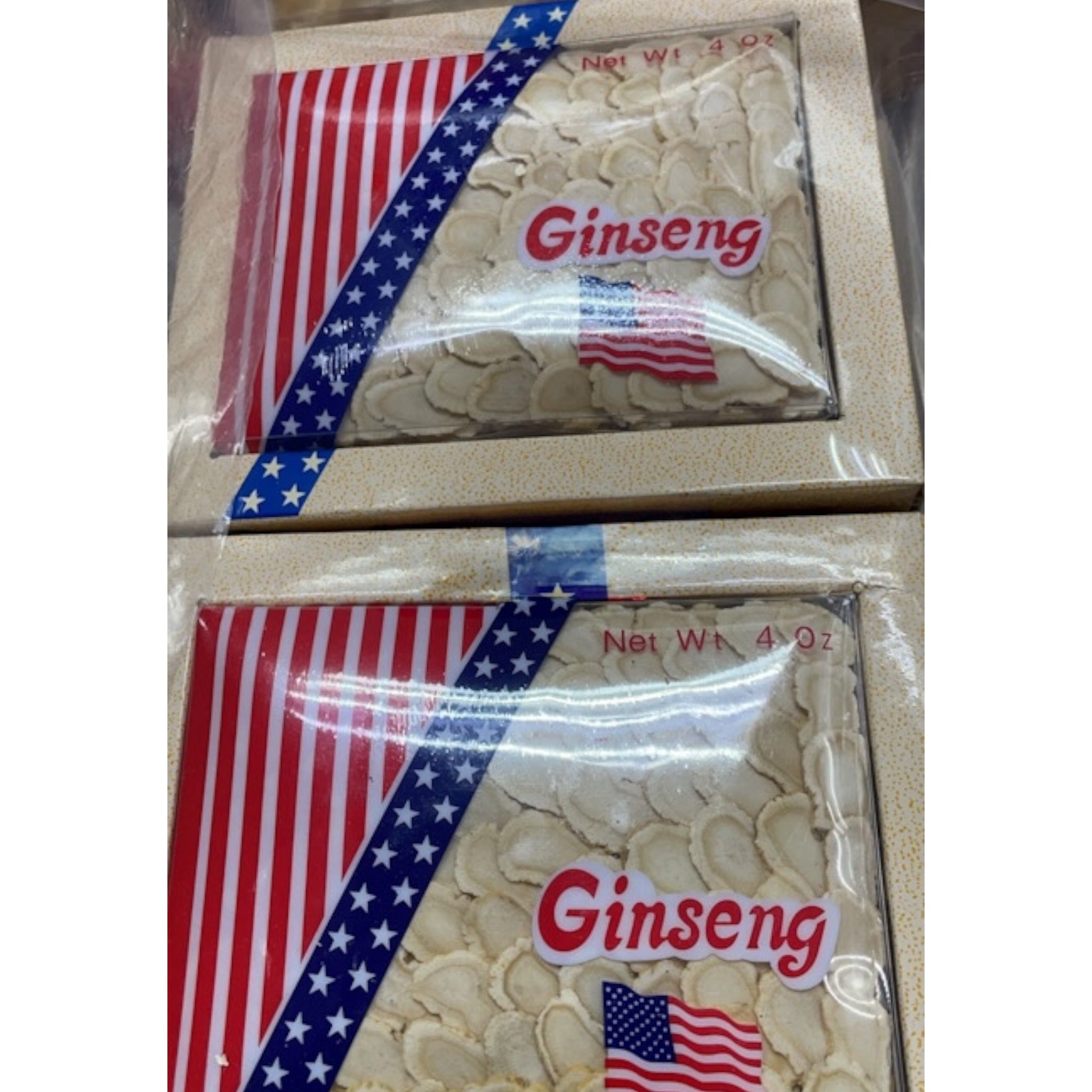 Hand-selected A Grade American Ginseng Slice Medium Size (4 Oz. Box)
