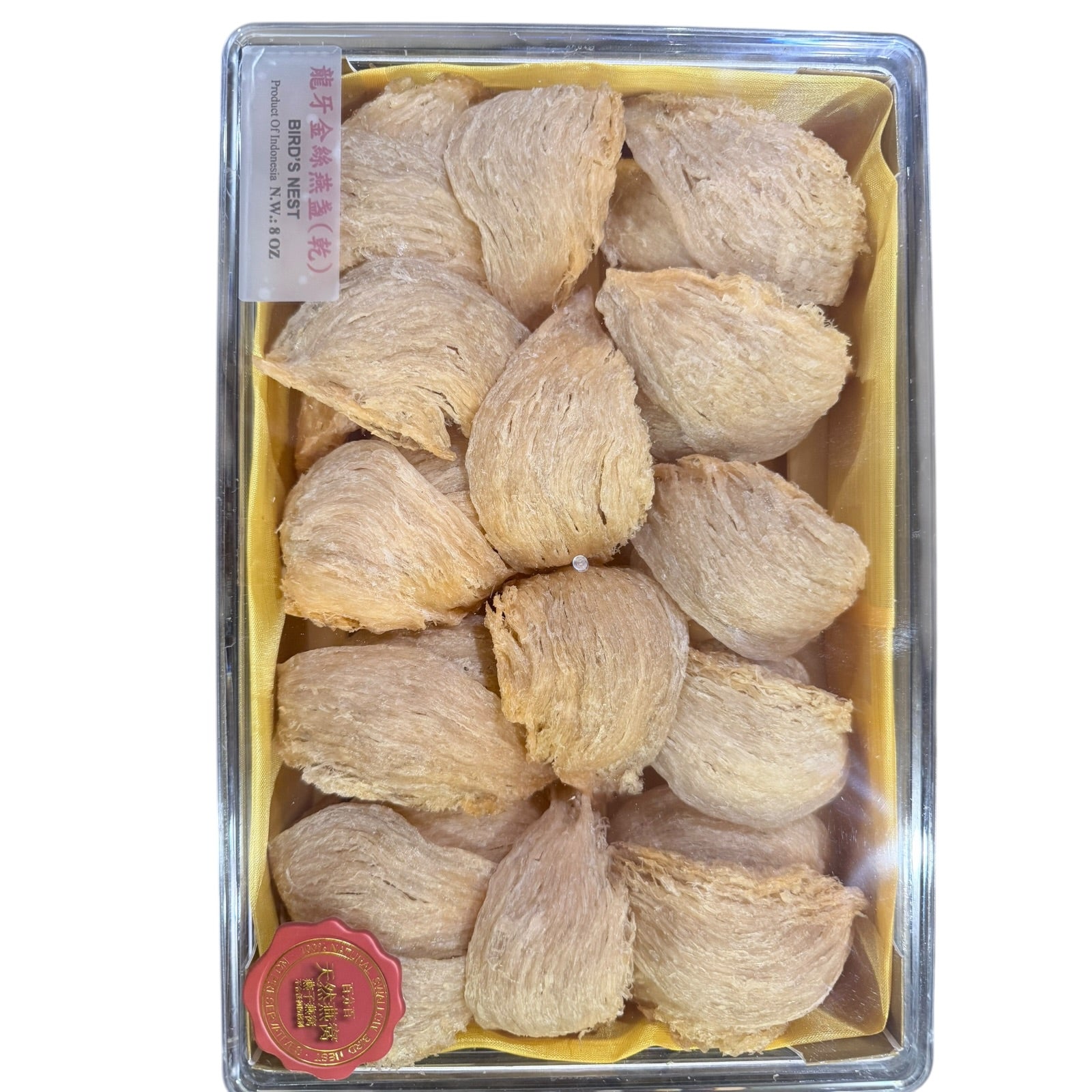 100 % Indonesia Dried Nest Golden Bird's Nest Level 乾金燕窝 金丝黄燕盏 8 OZ (267g)
