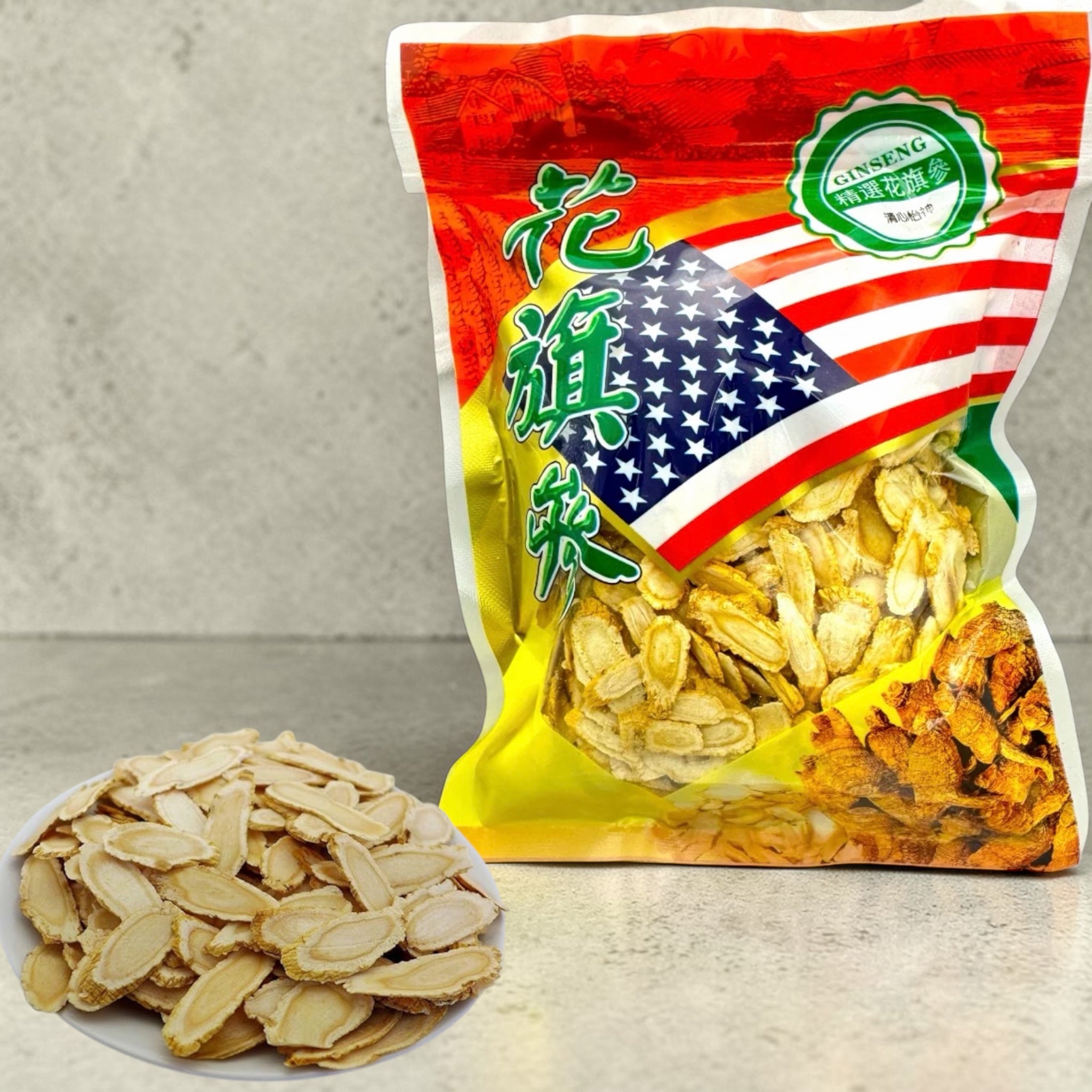 Hand Selected American Ginseng Slice Root Ginseng Slice 美国花旗参片