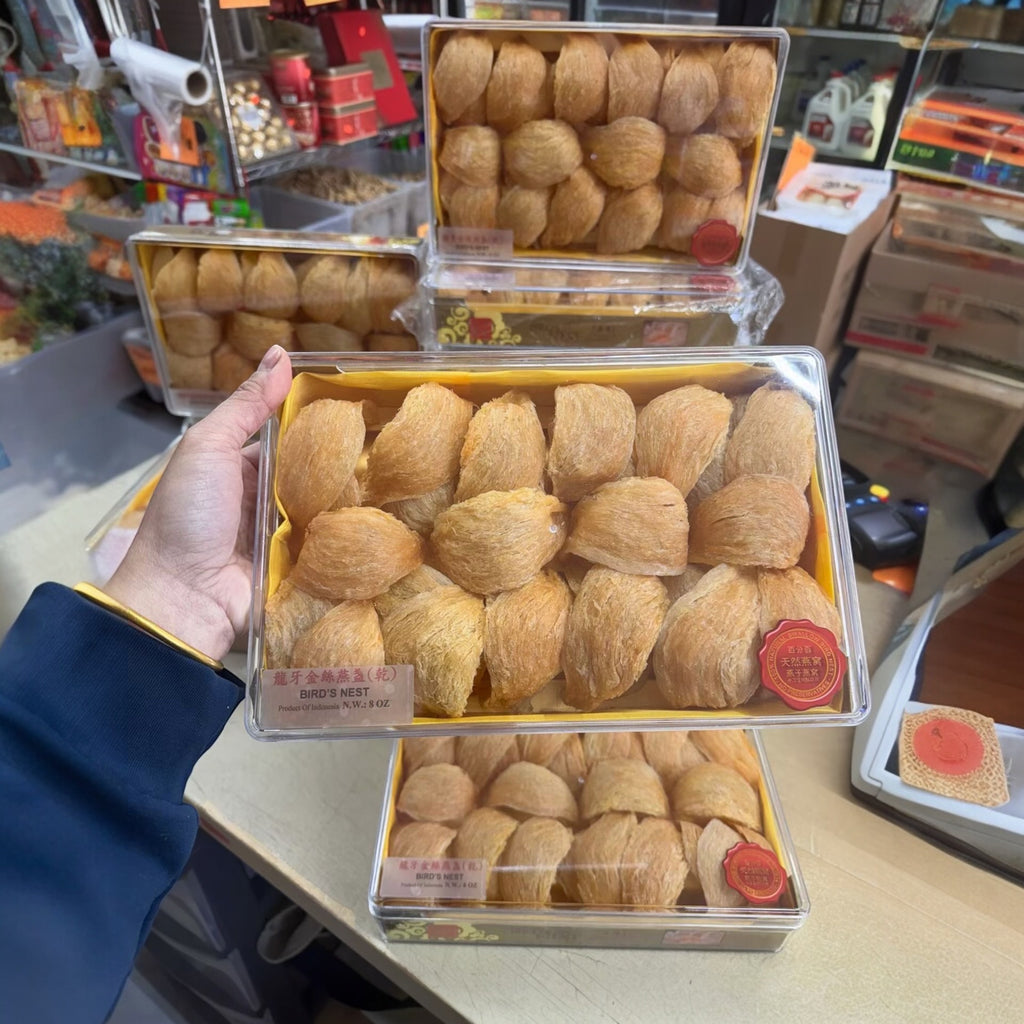 100 % Indonesia Dried Nest Golden Bird's Nest Level 乾金燕窝 金丝黄燕盏 8 OZ (267g)