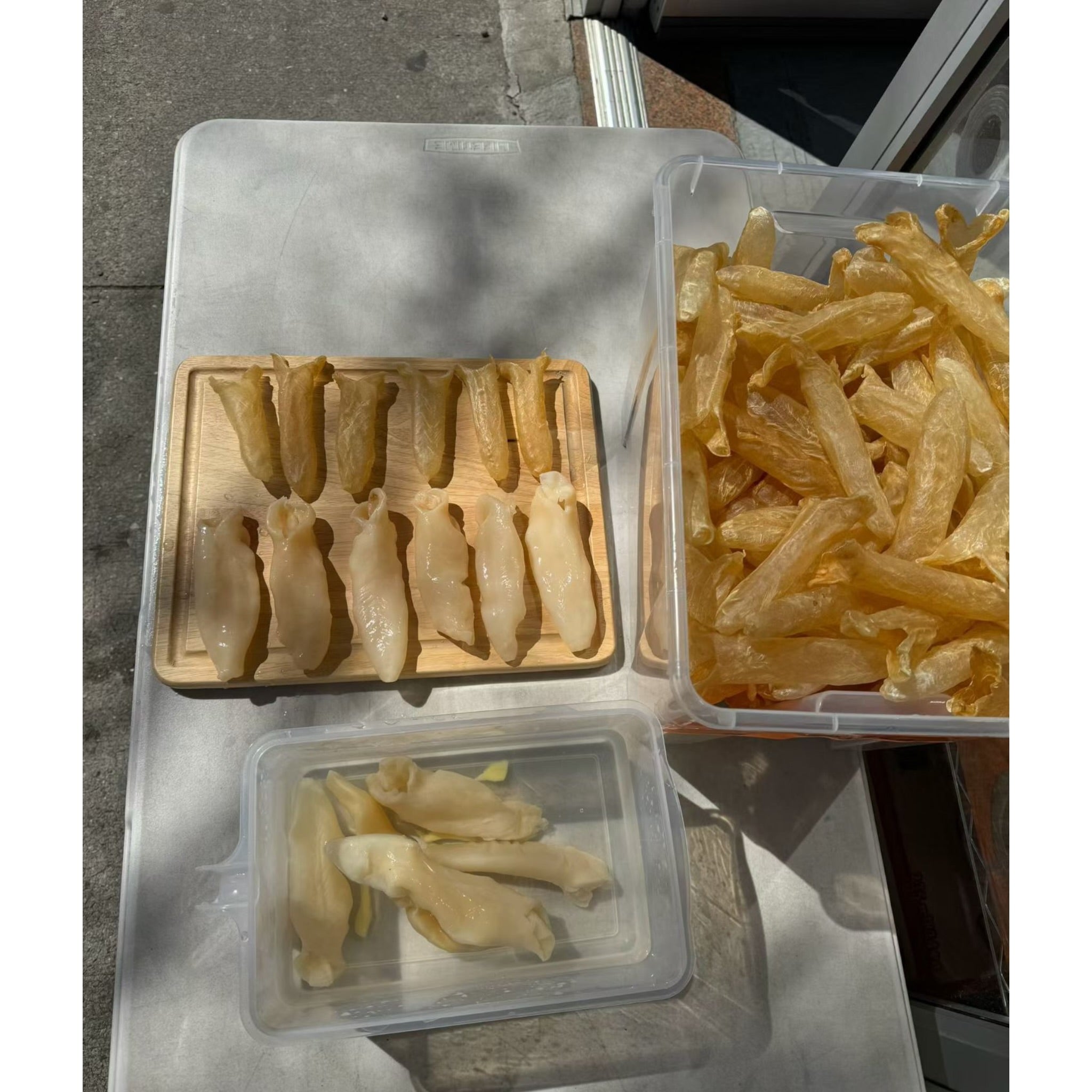 USA Premium Natural wild caught fish maw, Rich in protein, 40 pieces per LB, approximately Medium size 纯天然 野生 黄花筒胶鱼胶