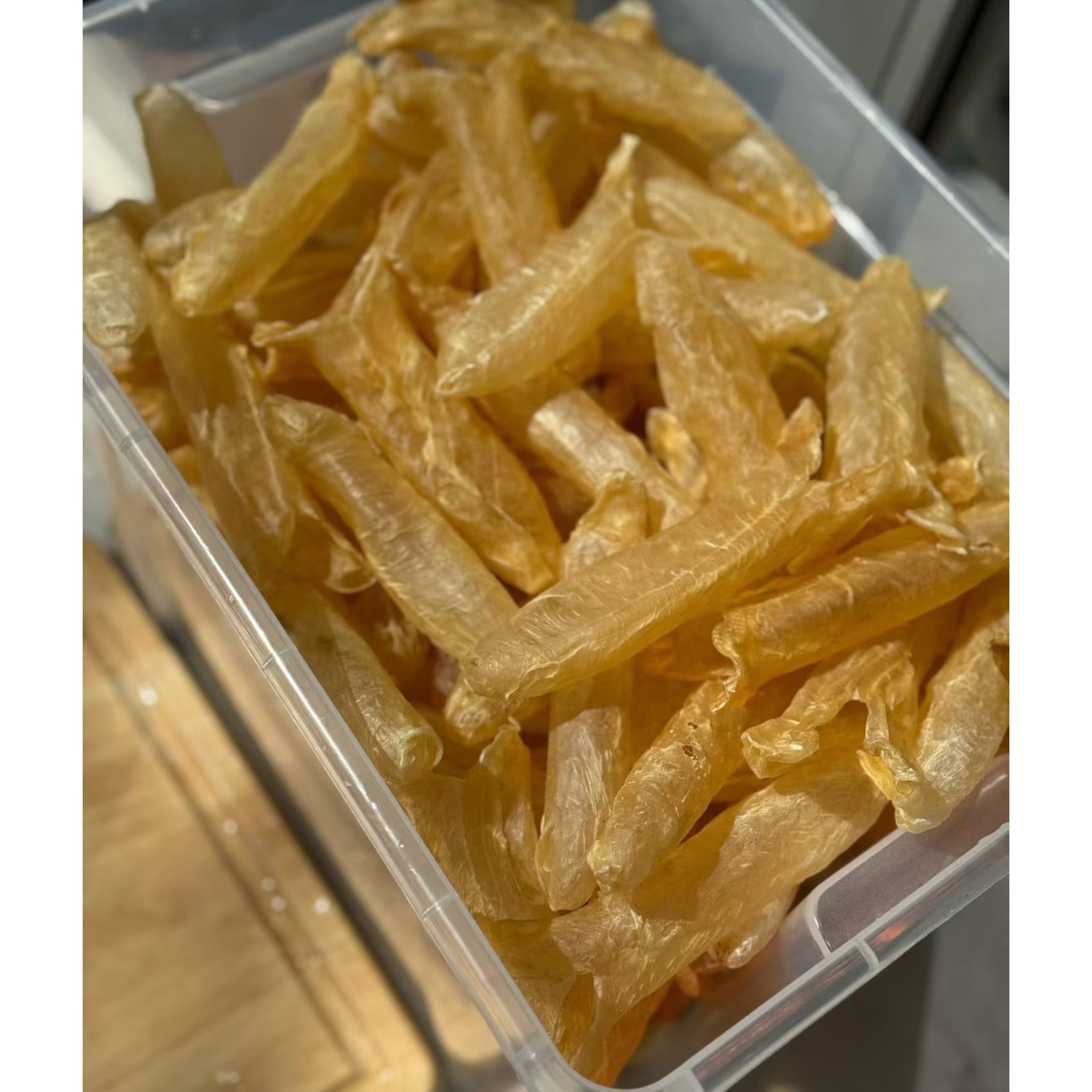 USA Premium Natural wild caught fish maw, Rich in protein, 40 pieces per LB, approximately Medium size 纯天然 野生 黄花筒胶鱼胶
