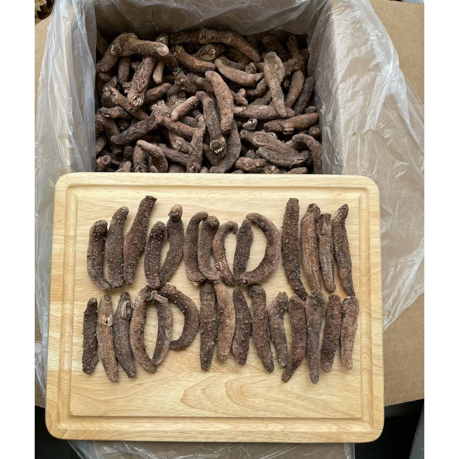 1LB Large Size Red sea cucumber natural sun dried from Alaska Grade 大号阿拉斯加红参